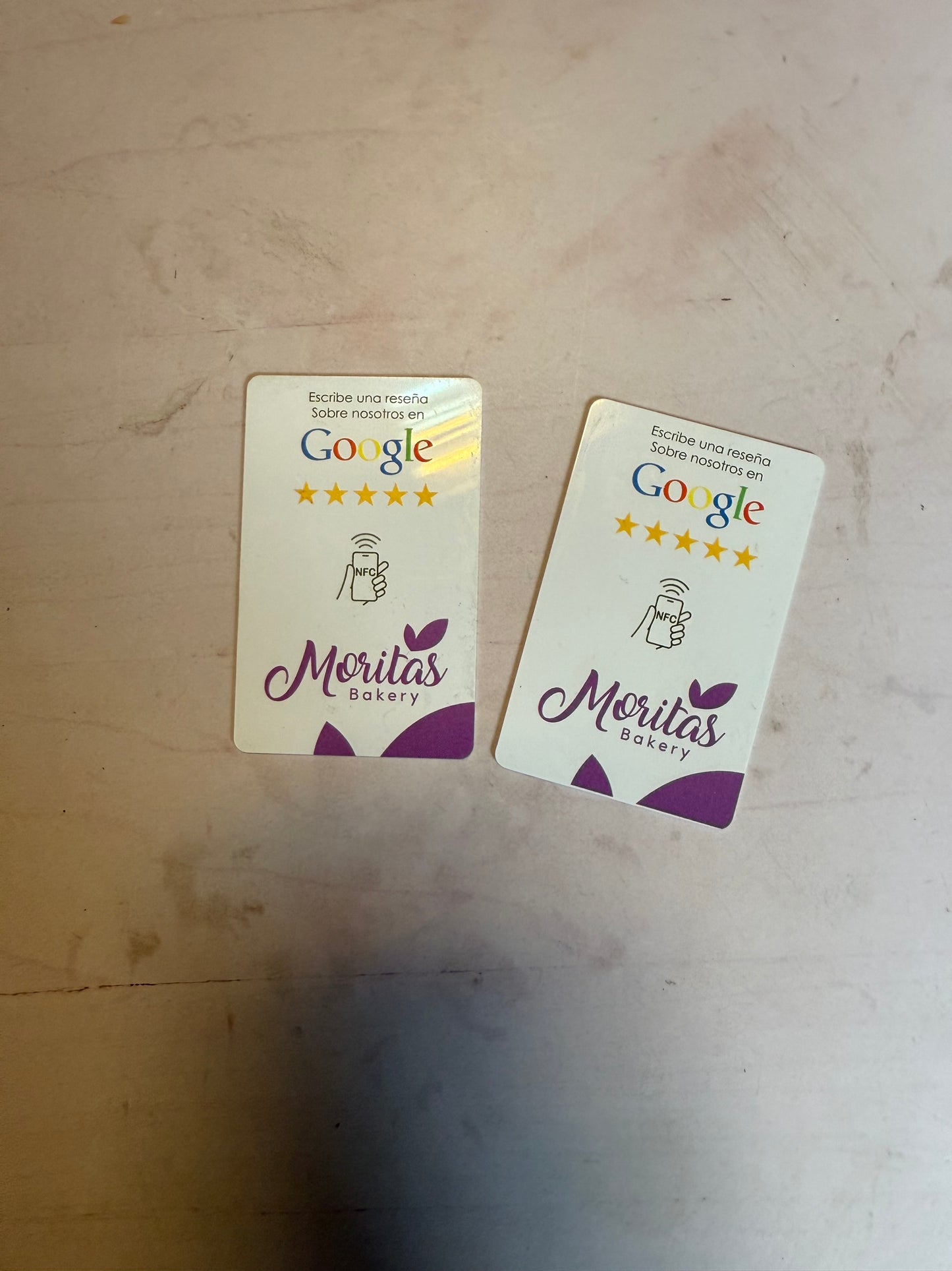 Tarjeta NFC para reviews de Google