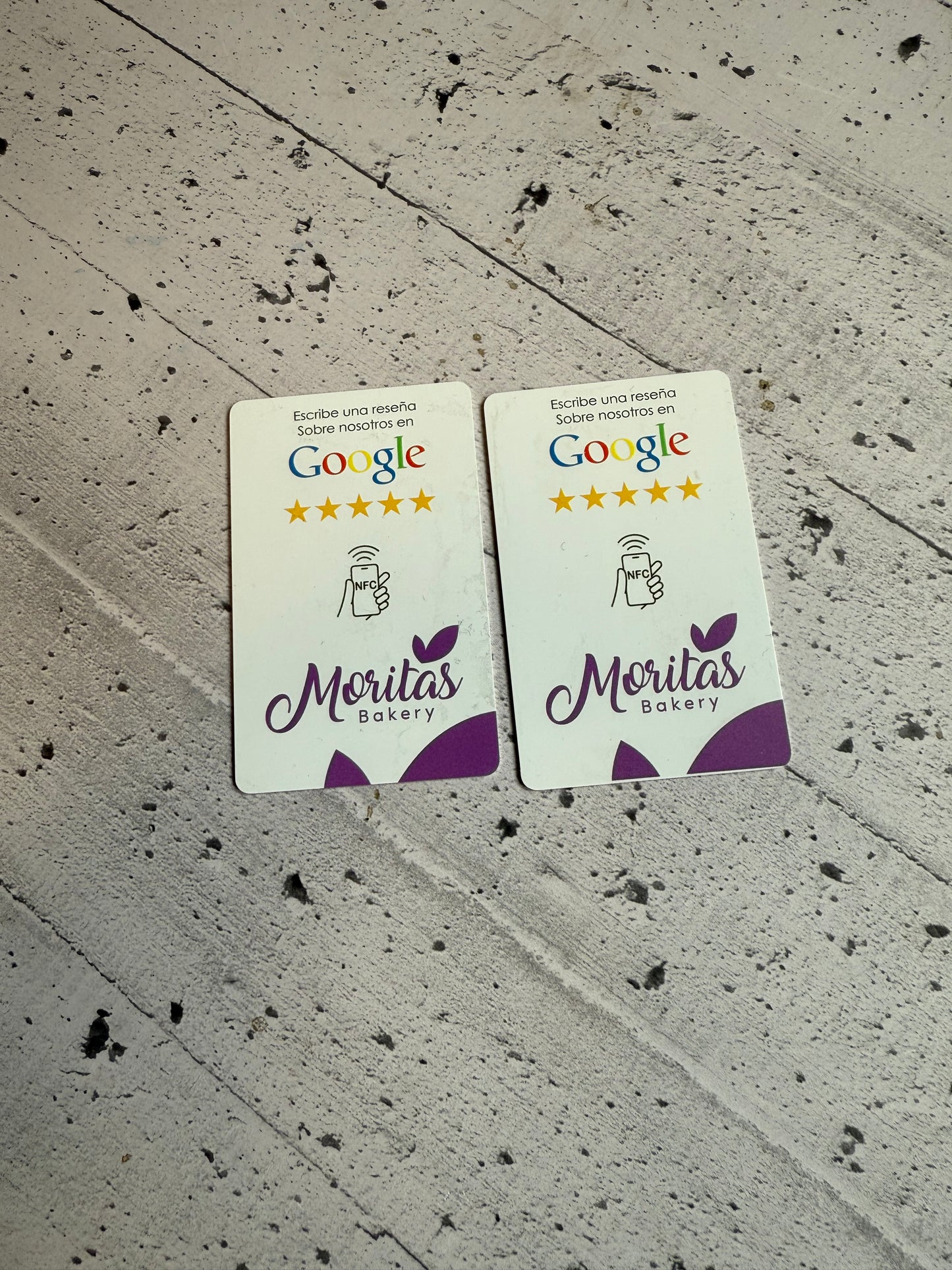 Tarjeta NFC para reviews de Google