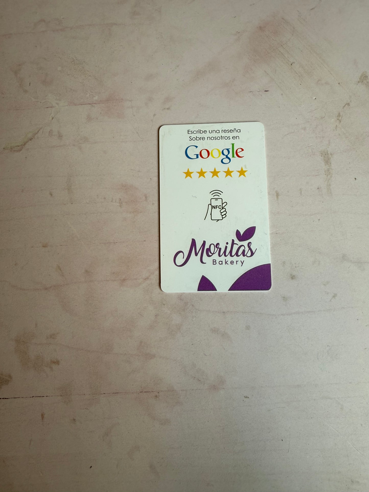 Tarjeta NFC para reviews de Google
