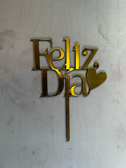 Mini topper feliz día