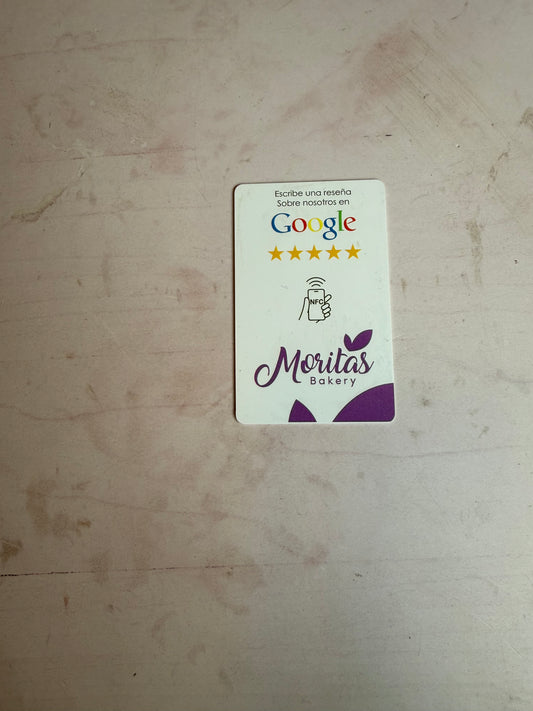 Tarjeta NFC para reviews de Google
