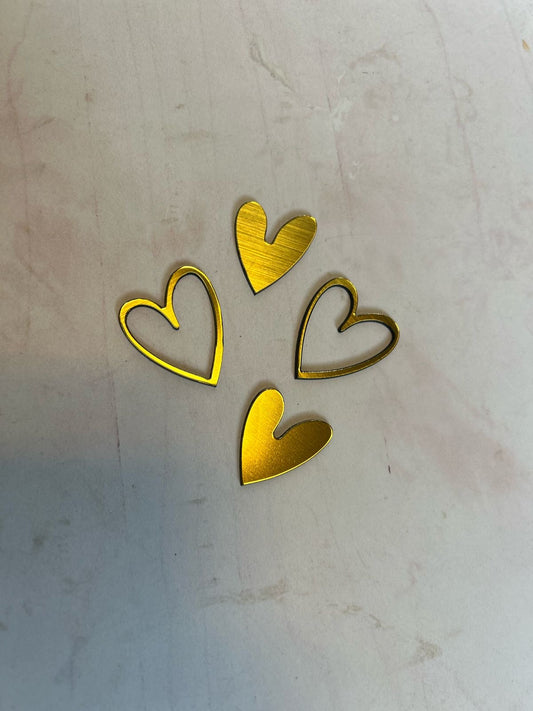 Aplicaciones de corazones para torta o Cupcakes