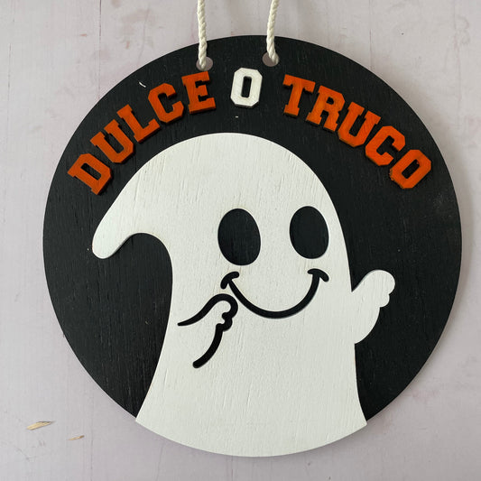 Cartel haloween dulce o truco