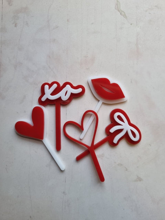 Cupcake Topper de san Valentín