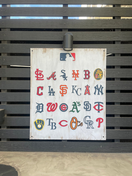 Cuadro decorativo equipos baseball