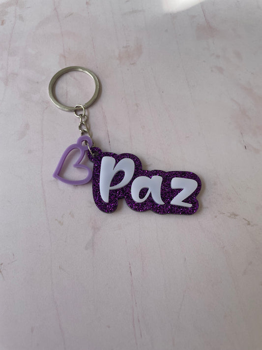 Llavero personalizado con bombre
