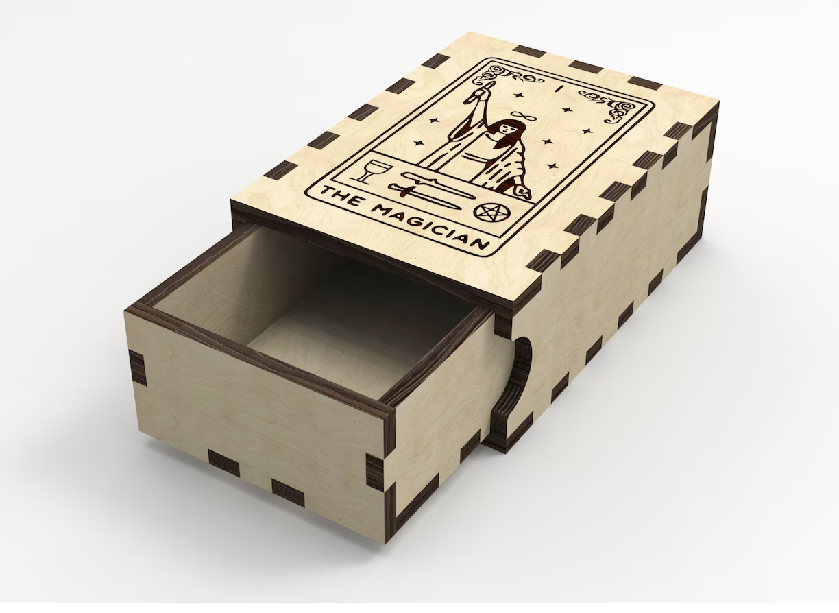 Caja madera para guardar Tarot