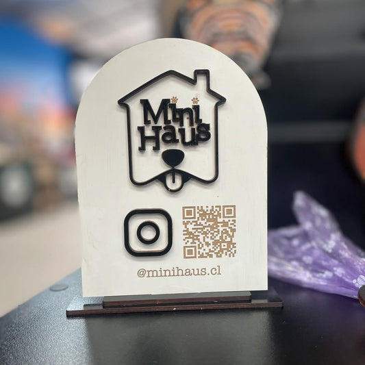 Cartel Rectangular con Qr