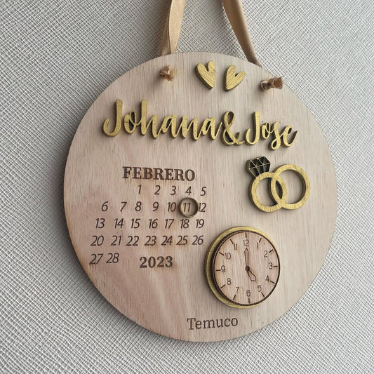 Cartel recuerdo fecha de matrimonio