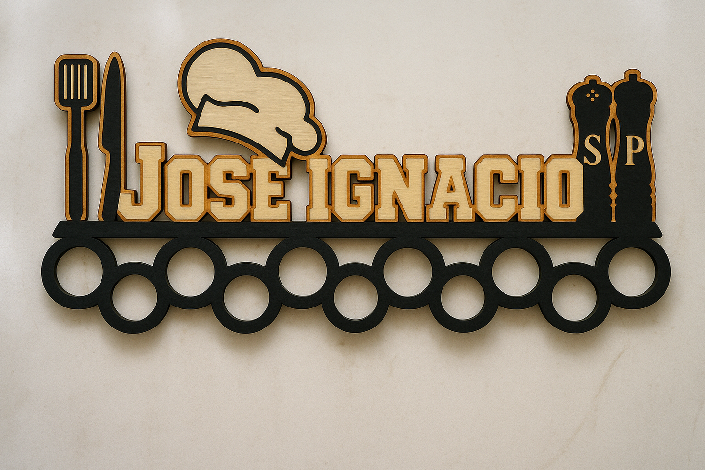 Medallero personalizado para chef