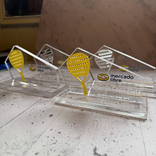 Trofeo de acrílico con relieve - Padel